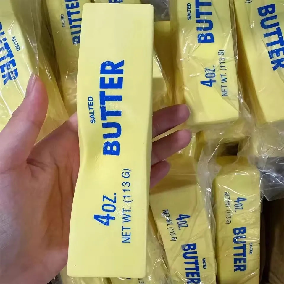 New Butter Stick Fidget Toys Squishy Elastic Cheese Stick Funny Decompression Stress Anxiety Relief Game Squeeze Prank Toy
