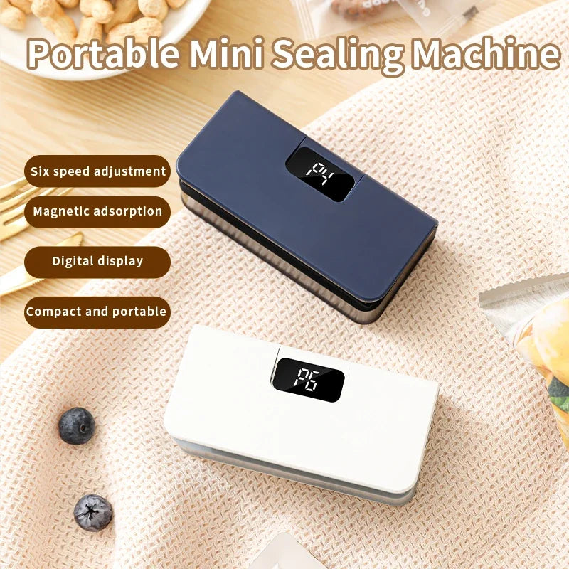 Mini Heat Sealer Plastic Bag Heat Sealing Machine Rechargable Plastic Storage Package Sealer Handheld Clip Bag Food Heat Sealer