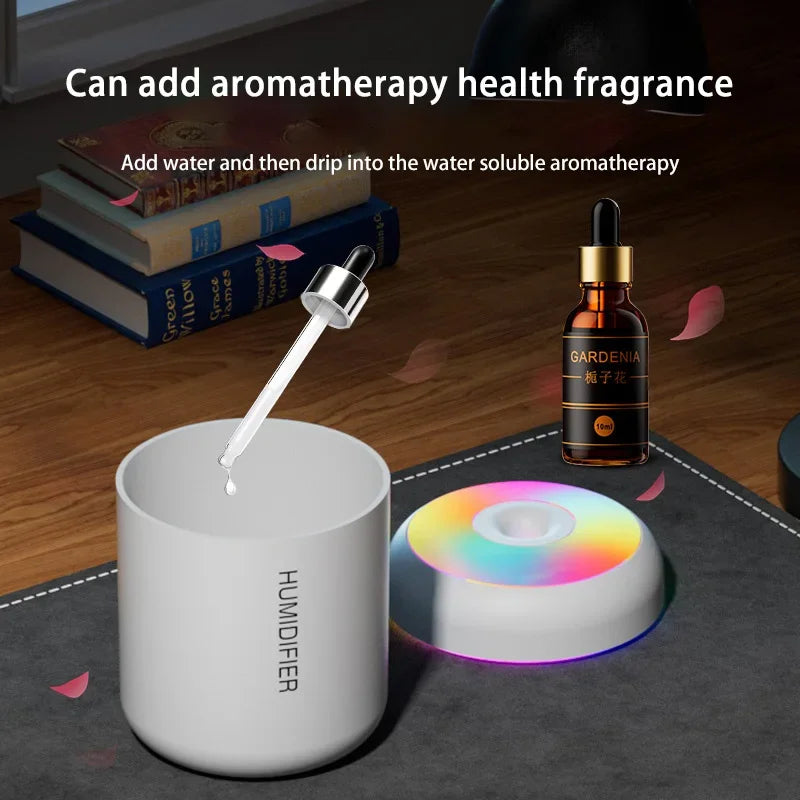 Mini Car Air Humidifier USB Electric Aroma Diffuser Essential Oil Purifier Aromatherapy Mist Maker Lights for Car Home